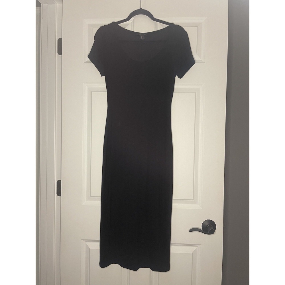 Rachel Zoe Scoop Neck Fitted Midi Dress Small Ribbed